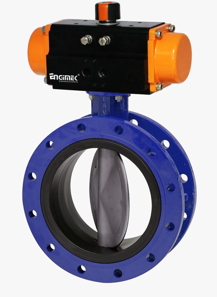 Pneumatic Double Flange Butterfly Valve