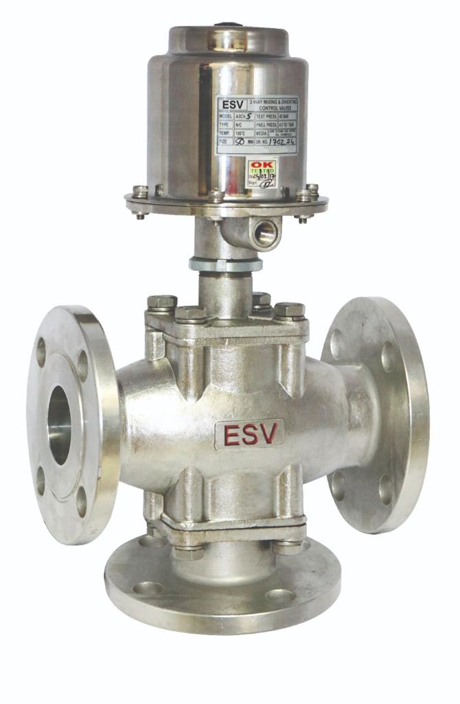 Pneumatic Mixing Diverting Control Valve